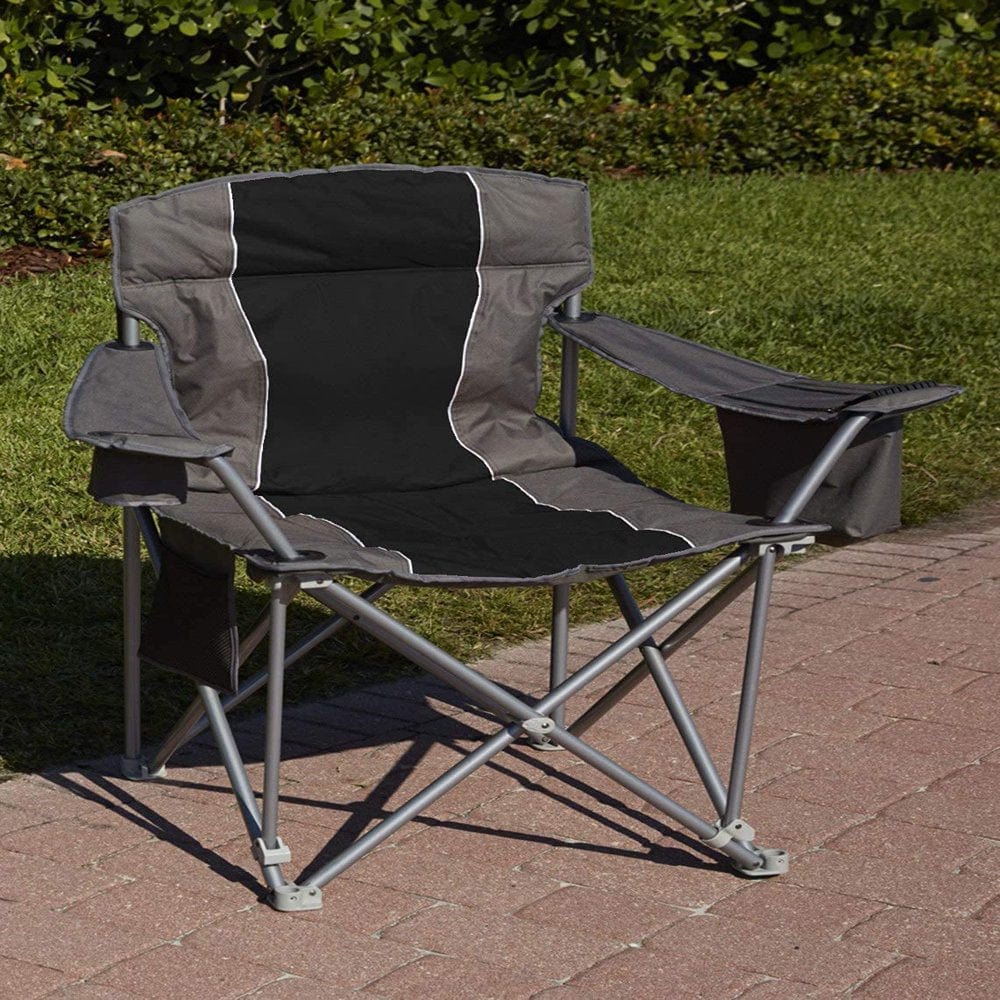 1000-Lb. Capacity Heavy-Duty Portable Camping Chair - Men'S Big and Tall Charcoal 1,000 Lb