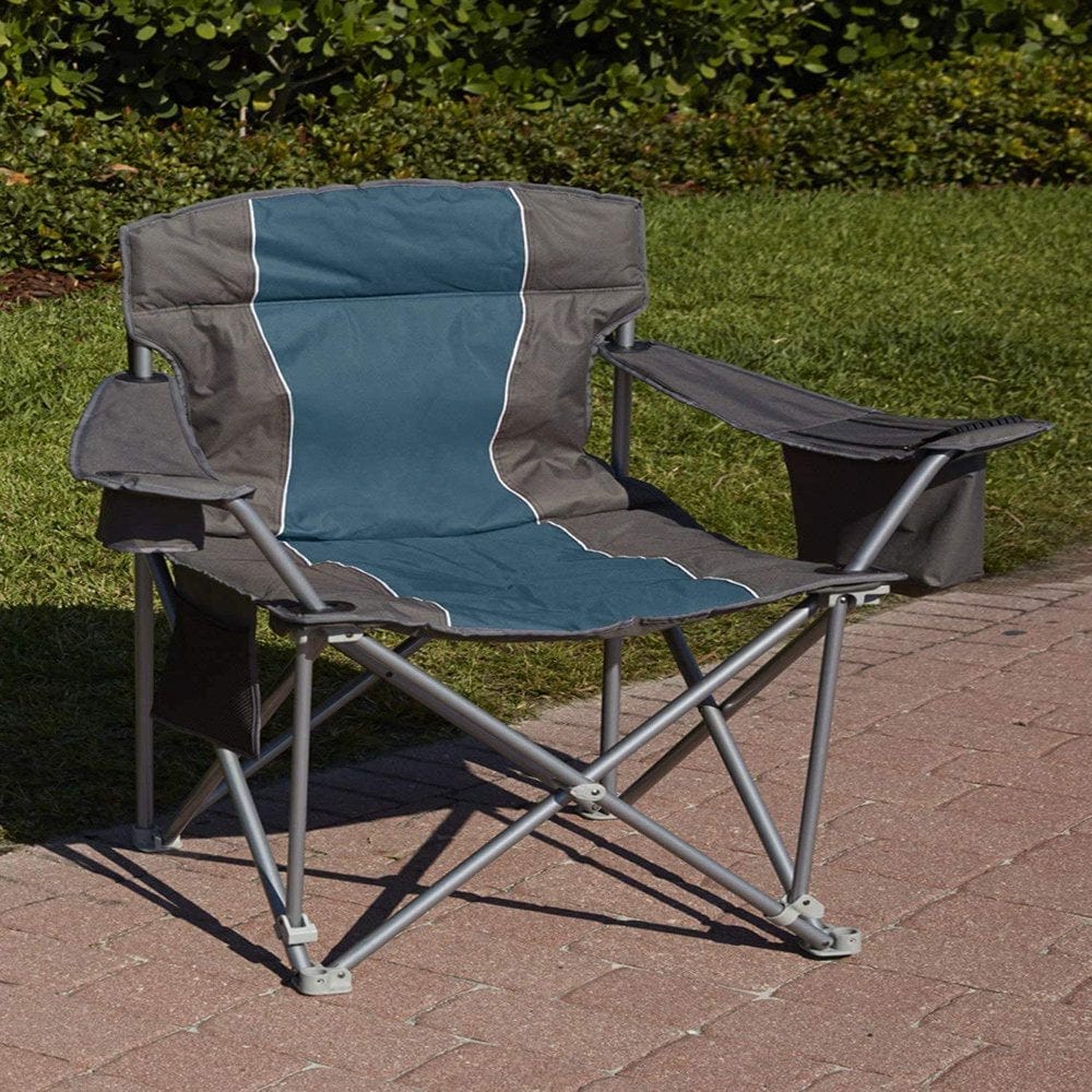 1000-Lb. Capacity Heavy-Duty Portable Camping Chair - Men'S Big and Tall Charcoal 1,000 Lb