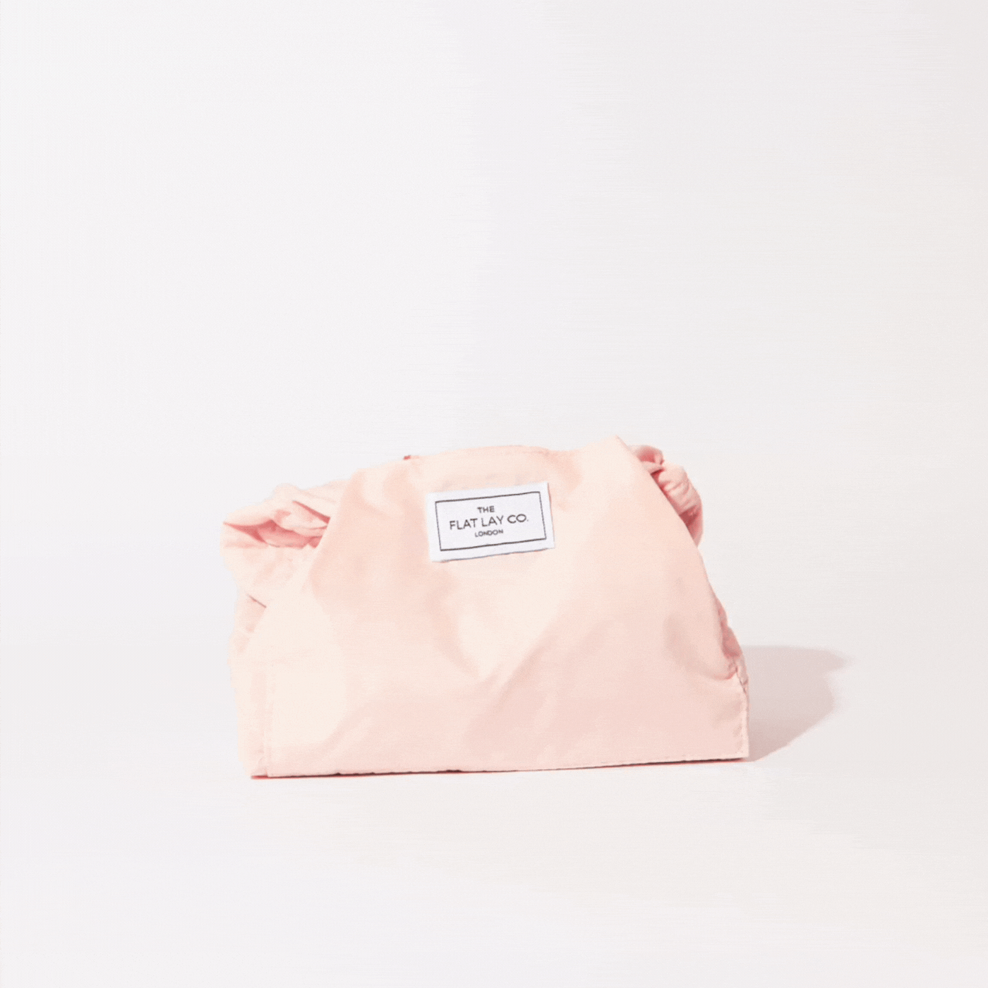 Blush Pink Full Size Flat Lay Makeup Bag