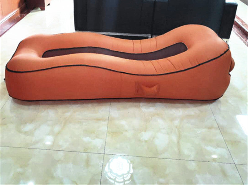 Lazy Inflatable Bed Air Sofa Outdoor Sleeping Camp Picnic - Blue Force Sports