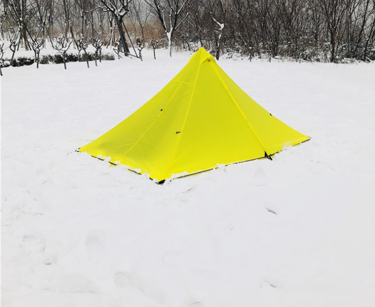 Portable camping pyramid tent single outdoor equipment camping supplies - Blue Force Sports