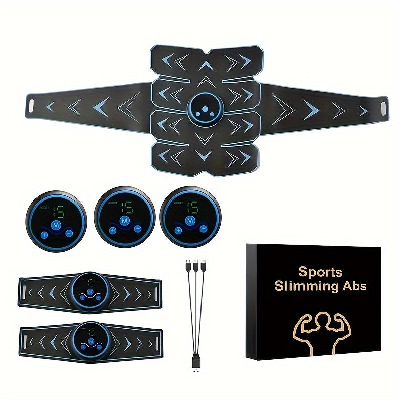 EMS ChipDrive Body Shaping Belt - 15 Strength Modes, Portable Exercise Equipment for Men & Women
