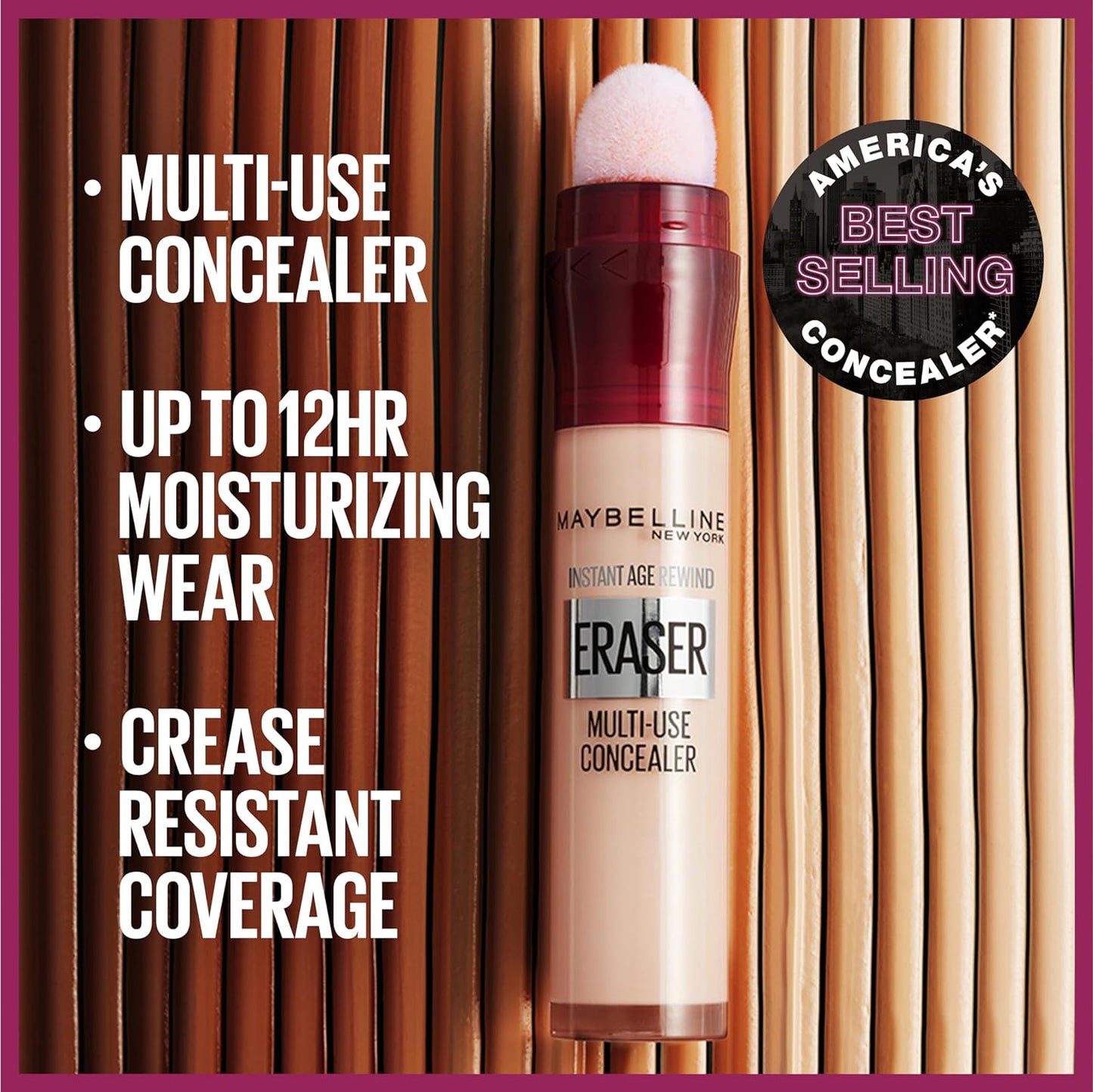 Maybelline Instant Age Rewind Eraser Dark Circles Treatment Multi-Use Concealer, 121, 1 Count (Packaging May Vary)