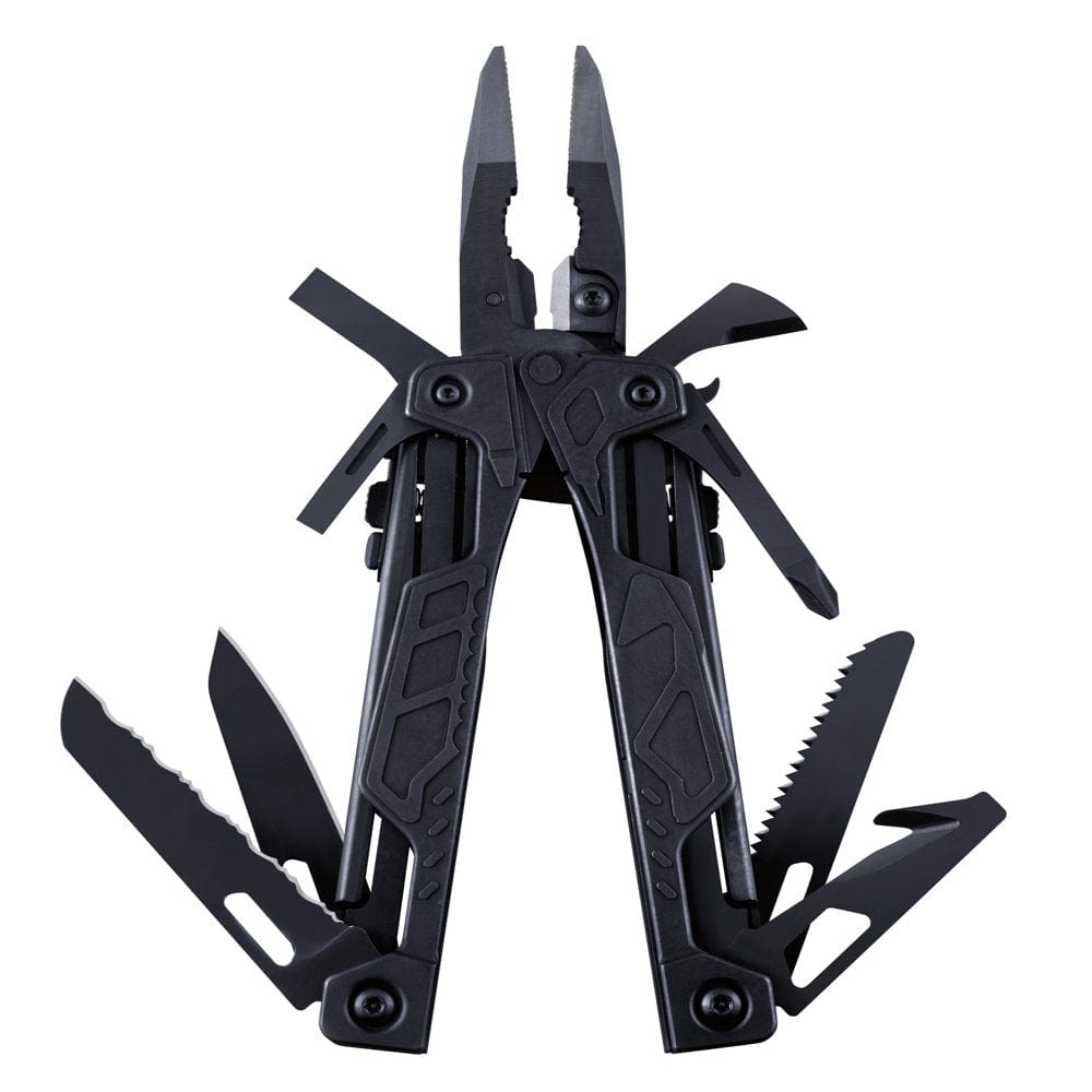 LEATHERMAN, OHT One Handed Multitool with Spring-Loaded Pliers and Strap Cutter, Black with MOLLE Brown Sheath