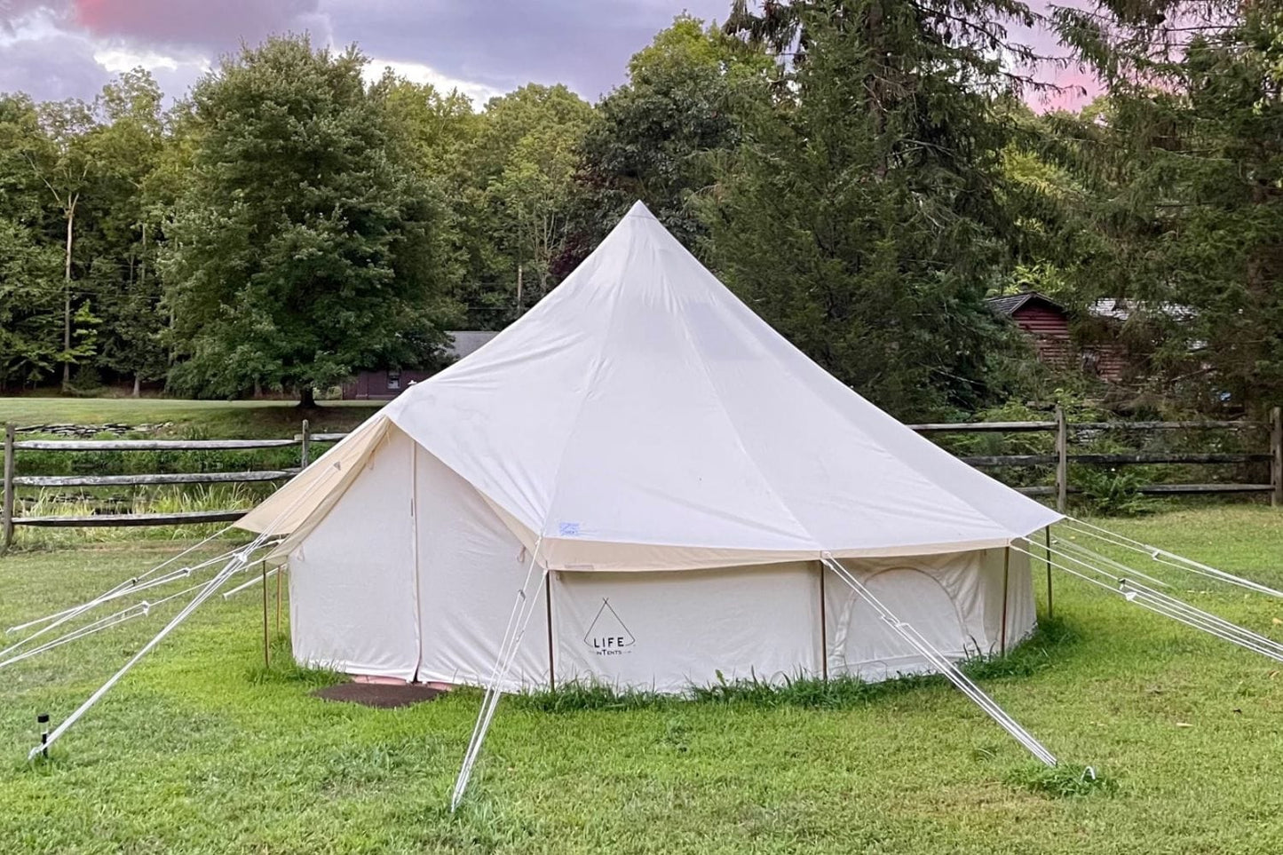 Life inTents Canvas Tent 6M (19.5 Ft) Life inTents Bell Tent Fly Cover for Frenweh and Stella Tents