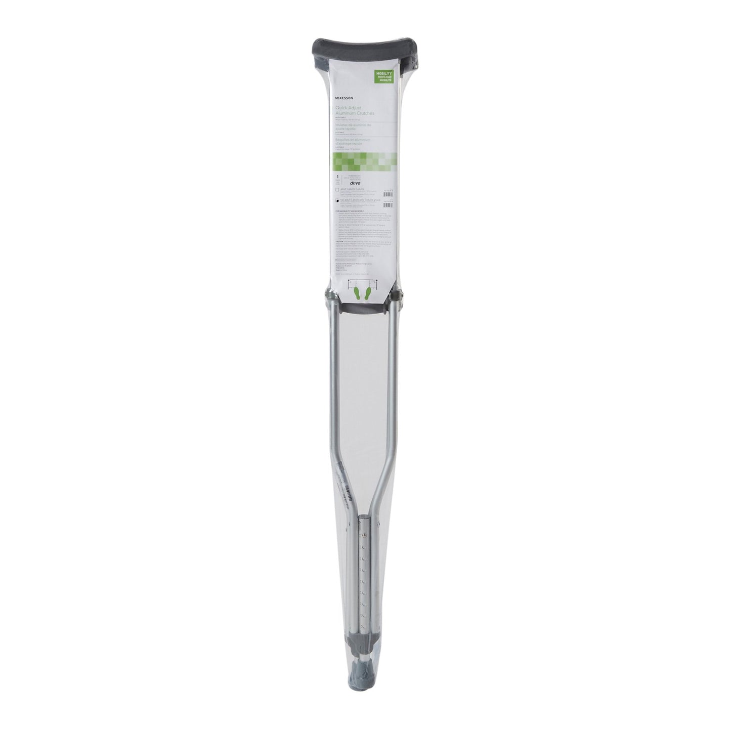 McKesson Tall Adult Underarm Crutches, 5 ft. 10 in. – 6 ft. 6 in.
