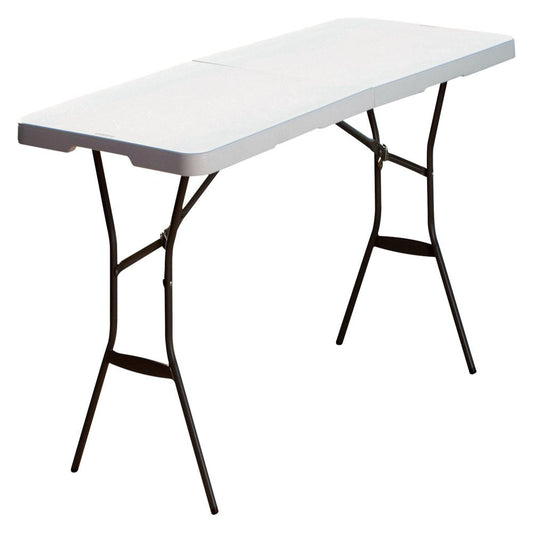 Lifetime 6 Ft. Rectangle Commercial Fold-In-Half Table - White