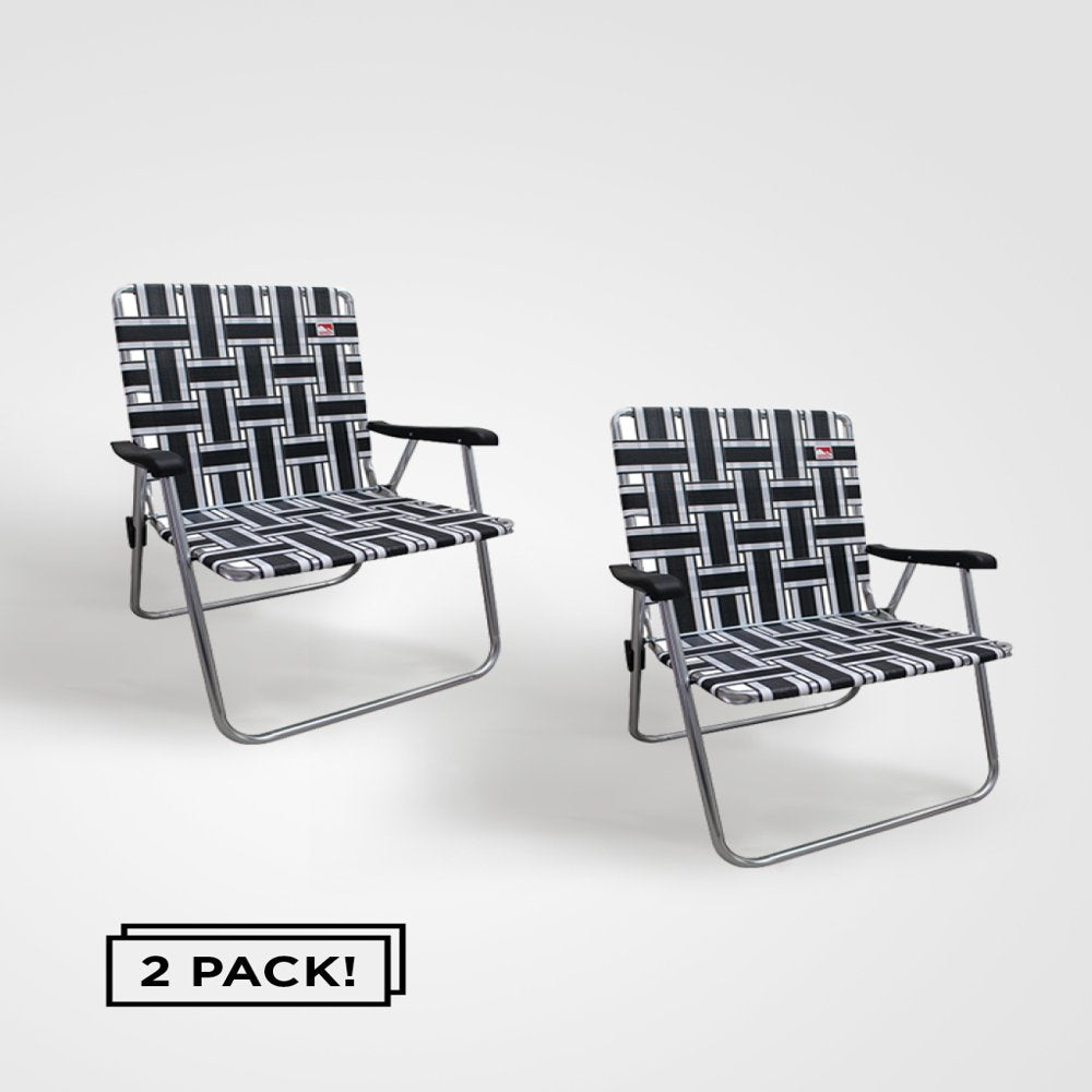 Outdoor Spectator (2-Pack) Classic Aluminum Webbed Folding Lawn / Camp Chair