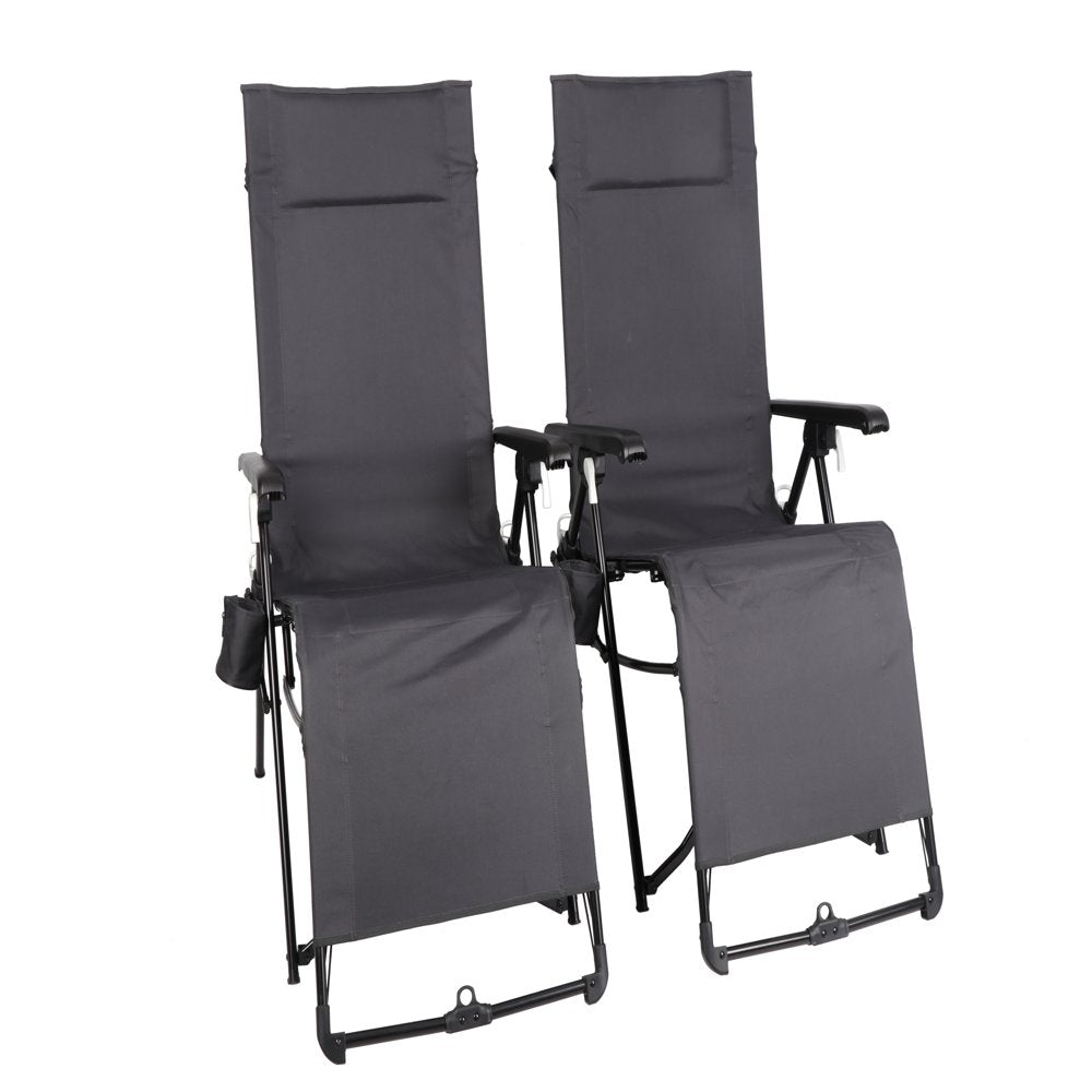 Ozark Trail Quad Zero Gravity Chair 2Pk, Gray, Adult