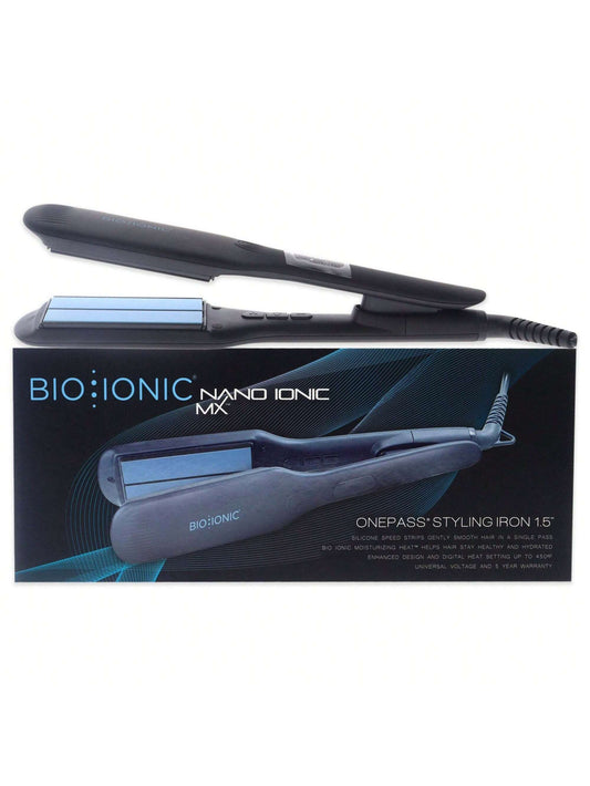 Bio Ionic BIO IONIC Onepass Nanoionic MX Styling Iron - Black Z-FGTST-OP-1.5LM by Bio Ionic for Women - 1.5 Inch Flat Iron