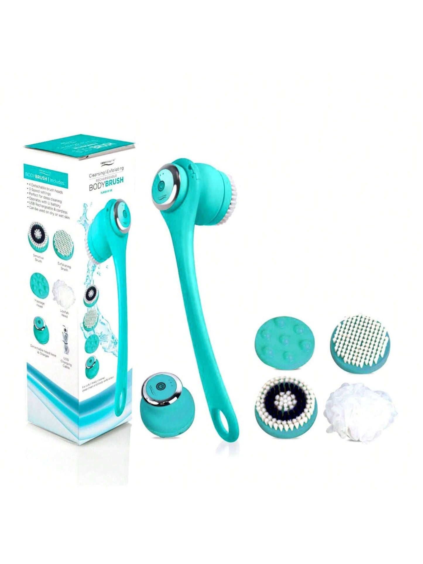 ISO Beauty Cleansing & Exfoliating Rechargeable All-In-1 Body Brush