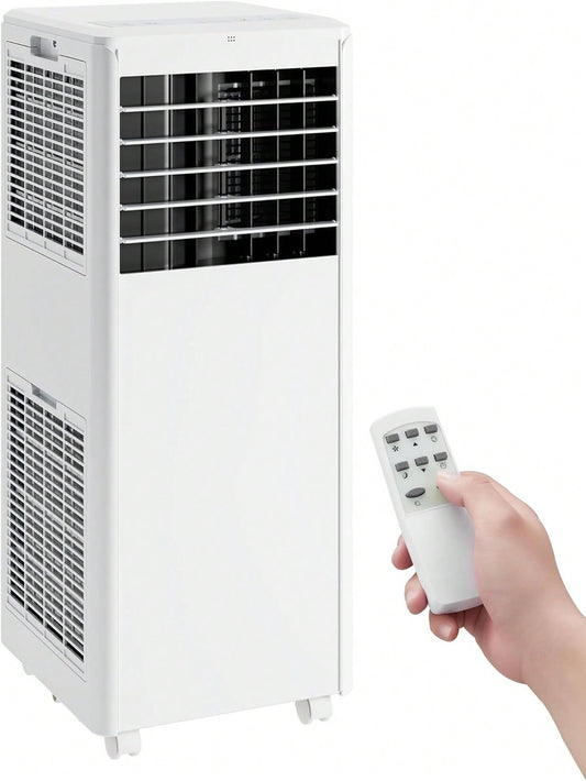 Portable Air Conditioner With 8,000 BTU Cooling Capacity - Covers 350 Sq. Ft. 3-In-1 Intelligent Cooling System With Remote Control, Digital Display, Exhaust Hose And Window Kit For Home Or Office