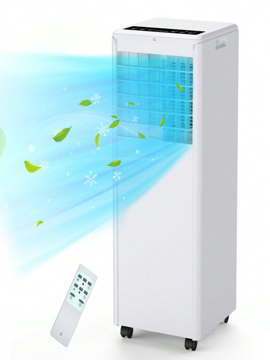 Portable Air Conditioner With 8,000 BTU Cooling Capacity - Covers 350 Sq. Ft. 3-In-1 Intelligent Cooling System With Remote Control, Digital Display, Exhaust Hose And Window Kit For Home Or Office