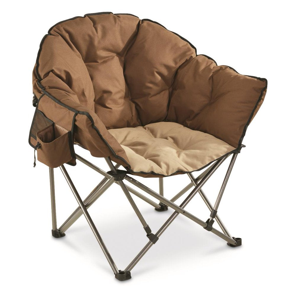Guide Gear Club Camping Chair, Oversized, Portable, Folding with Padded Seats, 500-Lb. Capacity