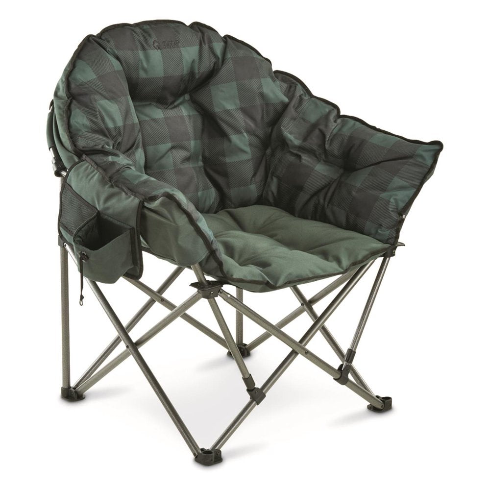 Guide Gear Club Camping Chair, Oversized, Portable, Folding with Padded Seats, 500-Lb. Capacity