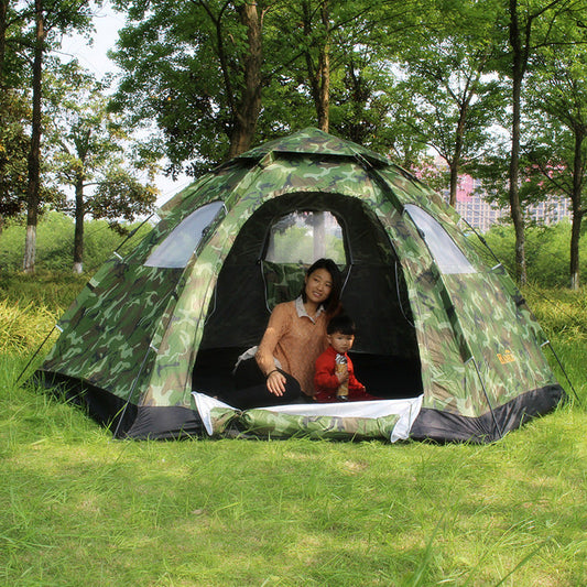 Automatic tent outdoor, 6-8 people, many people, single layer, multi people tent camping, camping trip, factory direct sales - Blue Force Sports