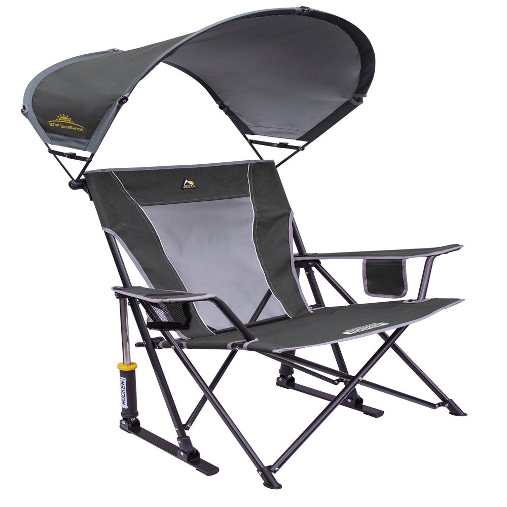 GCI Outdoor Sunshade Rocker, Pewter