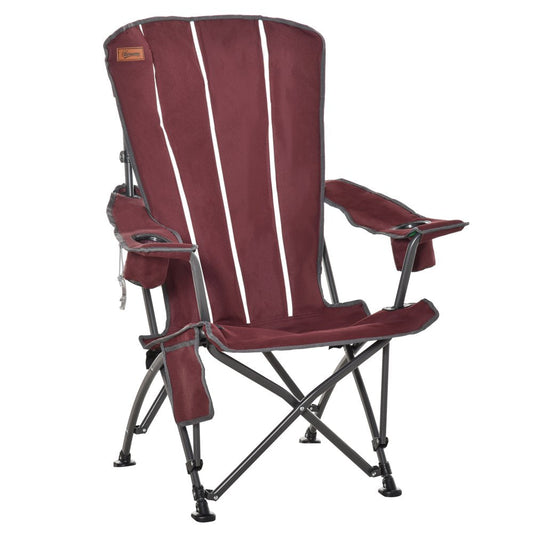 Outsunny Camping Chair, Red and White