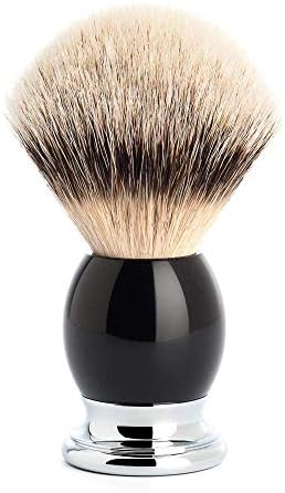MÜHLE SOPHIST Black Resin Chrome Silvertip Badger Shaving Brush