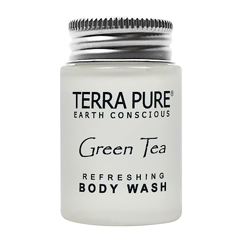 Terra Pure Green Tea Body Wash, 1 oz. In Jam Jar With Organic Honey And Aloe Vera (Case of 300)