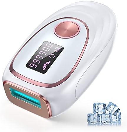 IPL Hair Removal for Women and Men with Cooling, AMOTAOS Laser Hair Removal Device at-Home Permanent Upgrade 999900 Flashes 5 Levels Epilators for Face Armpits Arms Bikini Line Legs Whole Body