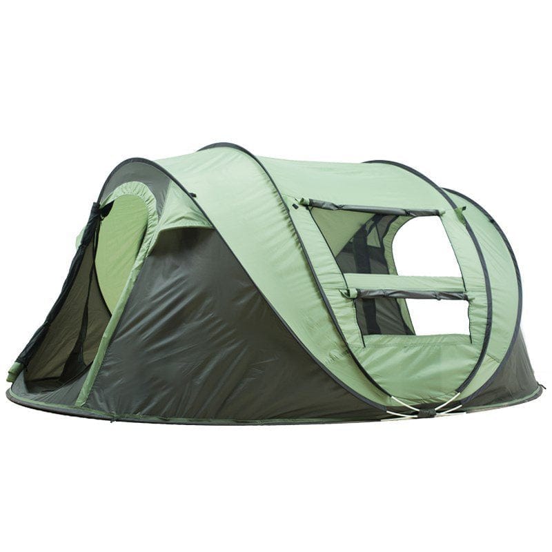 5-8 Person Instant Automatic Pop-Up Tent, Camping Tent Waterproof UV Protection for Beach Outdoor Traveling Hiking with 2 Big Doors 2 Ventilated Mesh Windows, Coffee