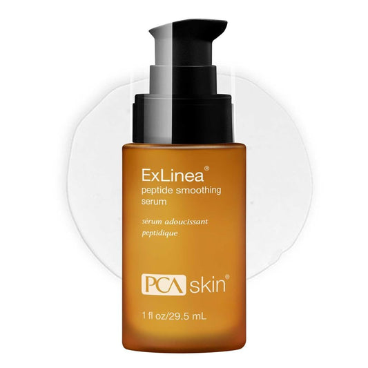 PCA SKIN ExLinea Peptide Smoothing Face Serum, Spot Treatment Serum for Fine Lines and Wrinkles, Firms and Strengthens Aging Skin, Formulated with Squalene and Hyaluronic Acid, 1.0 oz Pump