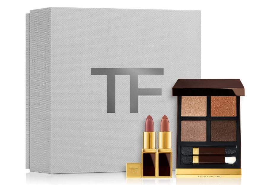 Tom Ford Limited Edition Eye and Mini Lip Set - Eye Color Quad (36 Tiger Eye) and Mini Lip Colors (Casablanca and West Coast).