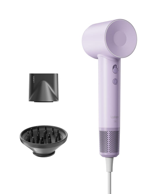 Laifen Hair Dryer SE, 200 Million Negative Ionic Blow Dryer with 105,000 RPM Brushless Motor 1400W Powerful Fast Drying High-Speed Low Noise Hairdryer with Magnetic Attachments