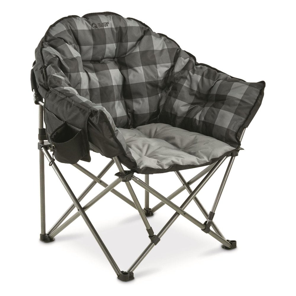Guide Gear Club Camping Chair, Oversized, Portable, Folding with Padded Seats, 500-Lb. Capacity