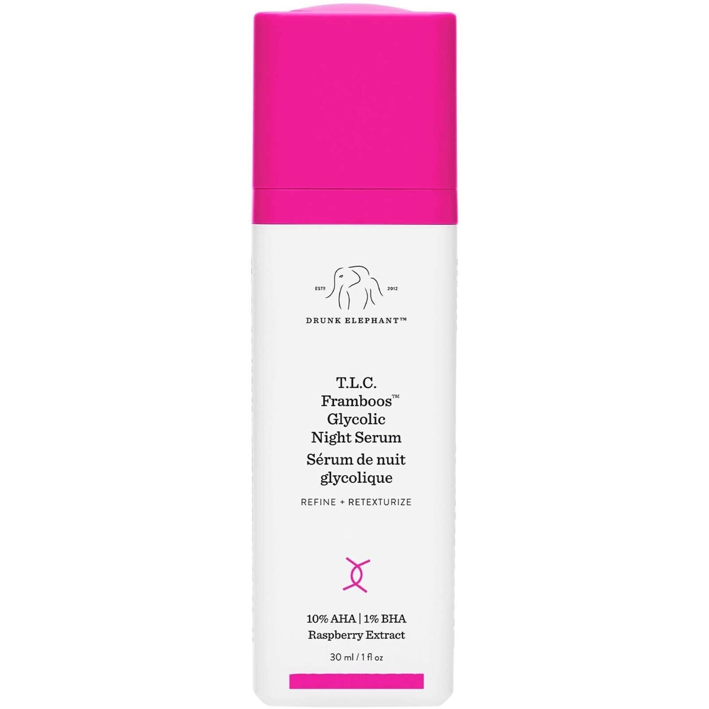 Drunk Elephant T.L.C. Framboos Glycolic Night Serum Congested Skin 30ml NEW
