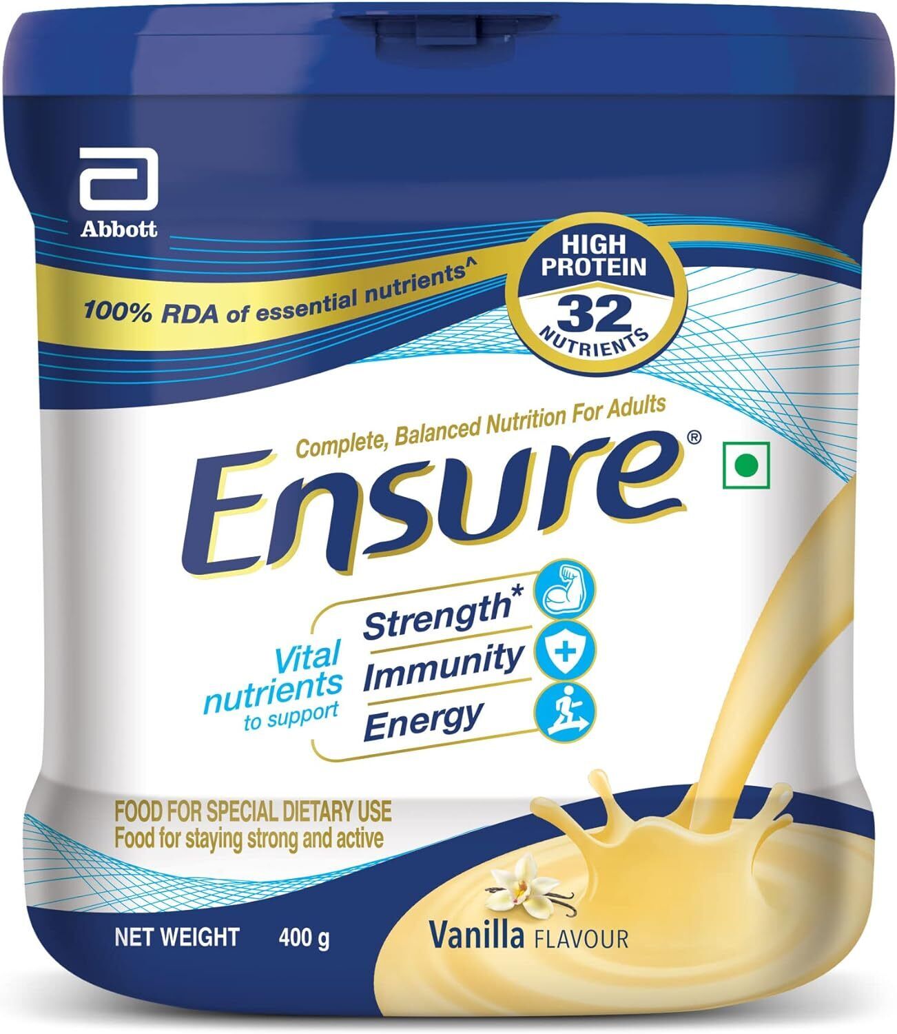 3 Packs En sure Balanced Adult Nutrition Health Drink Meal Vanilla 400g ea NEW