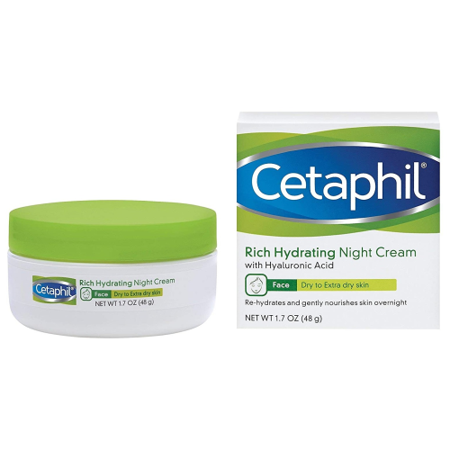 Cetaphil Rich Hydrating Night Cream with Hyaluronic Acid, 1.7 Ounce