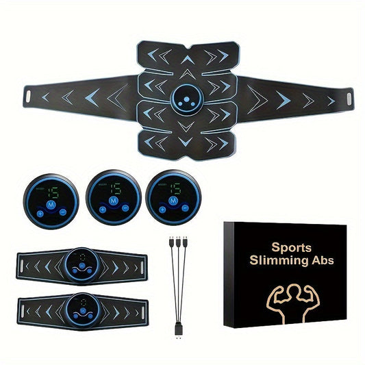 EMS ChipDrive Body Shaping Belt - 15 Strength Modes, Portable Exercise Equipment for Men & Women