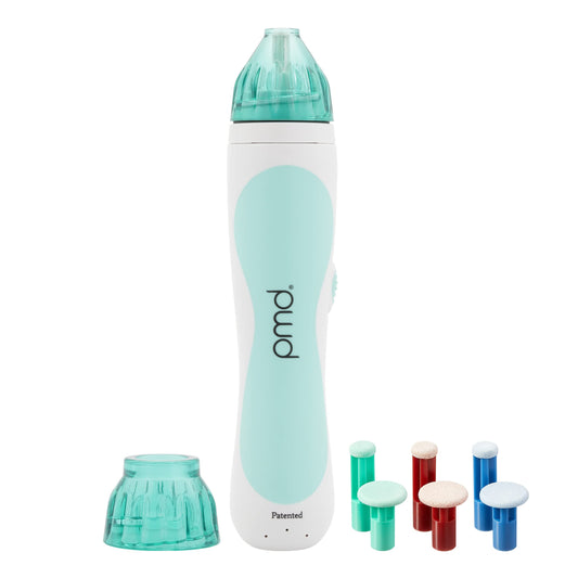PMD Microderm Classic | Home Microdermabrasion Kit for Face | Exfoliating Crystals and Suction Help Circulation to Boost Collagen for Radiant Skin