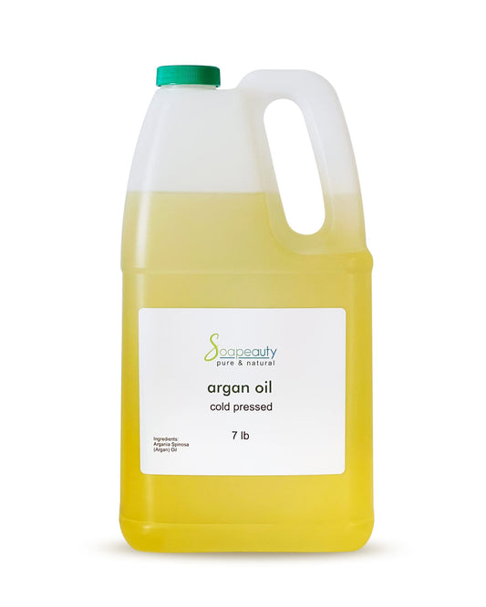 Soapeauty Cold Pressed Refined ARGAN OIL | 100% Natural & Pure | Carrier for Essential Oils, Argan Oil for Skin, Argan Oil for Hair Growth & Moisturizer | 7 lb