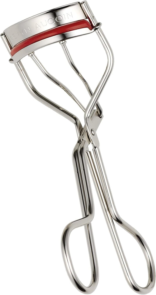 Kevyn Aucoin The Eyelash Curler: Easy use. Long-lasting curl of lashes effect. Wide opening. Stainless steel with two red lash cushions. Pro makeup artist tool for before &amp; after mascara application