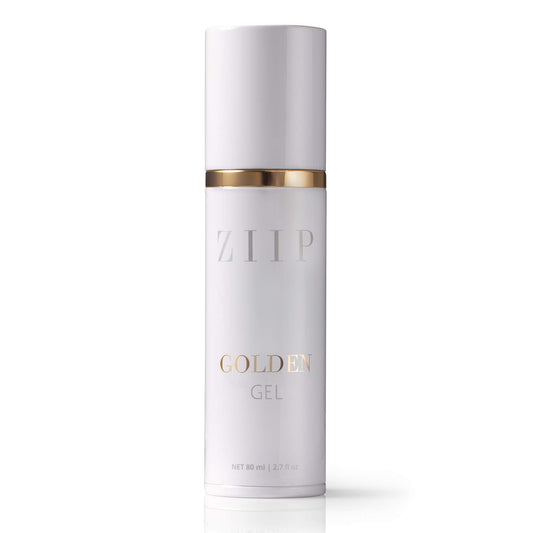 ZIIP 24-Carat Golden Conductive Gel with peptides. Rejunvenating face & neck skin treatment for use with the ZIIP Facial Device