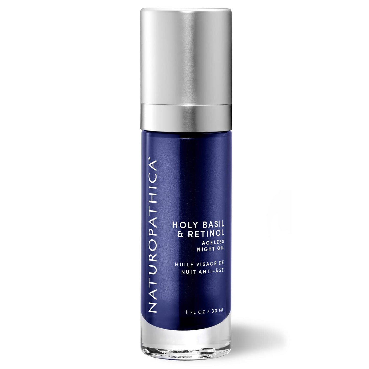 Naturopathica Holy Basil & Retinol Ageless Night Oil, Daily Nighttime Facial Serum & Wrinkle Remedy for All Skin Types & Mature Skin, 1 fl oz (30 ml)