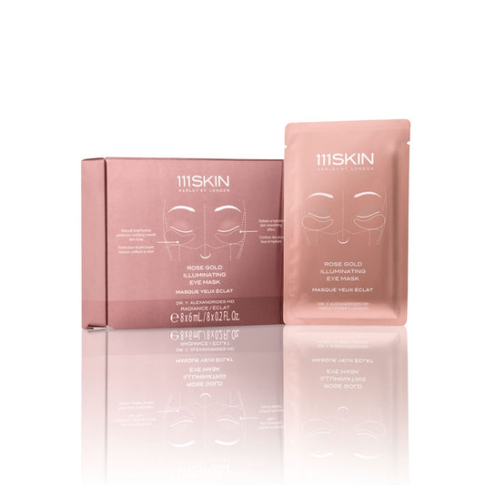 111SKIN Rose Gold Illuminating Eye Mask | Fragrance Free | Target Pigmentation | Illuminate Under-Eyes | Set of 8 (0.2 oz each)