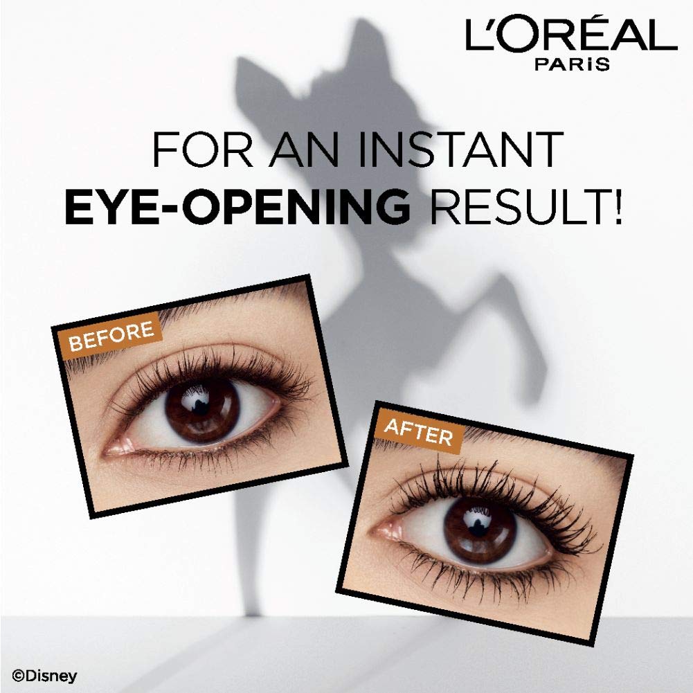 L��Or��al Paris Cosmetics Bambi Eye Washable Mascara, Lasting Volume, Black Brown, 0.28 fl. oz.
