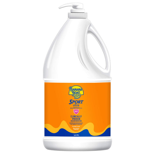 Banana Boat Sport Ultra SPF 50 Sunscreen Lotion, 128oz | Bulk Sunscreen, Banana Boat Sunscreen SPF 50 Lotion, Oxybenzone Free Sunscreen, Banana Boat Lotion Sunscreen Bulk SPF 50, 128oz
