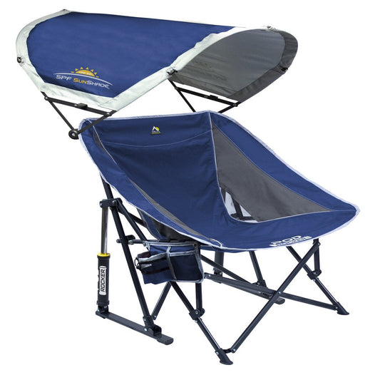 GCI Outdoor Pod Rocker with Sunshade, Royal Blue