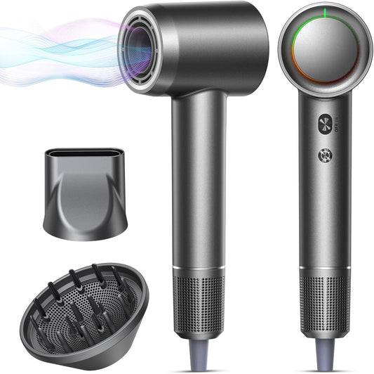 Hair Dryer, 160000 RPM Professional High-Speed Blow Dryer 500 Millions Negative Ionic Care Hair Dryer for Fast Drying, Low Noise Thermo-Control Hair Dryer with Diffuser and Nozzle (2024 Upgrade)