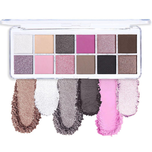 12Color Nude Pink Brown Eyeshadow Palette Makeup,Korean Natural Eyeshadow palettes Neutral Warm Eye Pallet,Highly Pigmented Ultra-Blendable, Naturing-Looking,Long Lasting