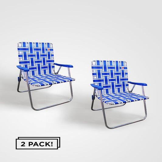 Outdoor Spectator (2-Pack) Classic Aluminum Webbed Folding Lawn / Camp Chair