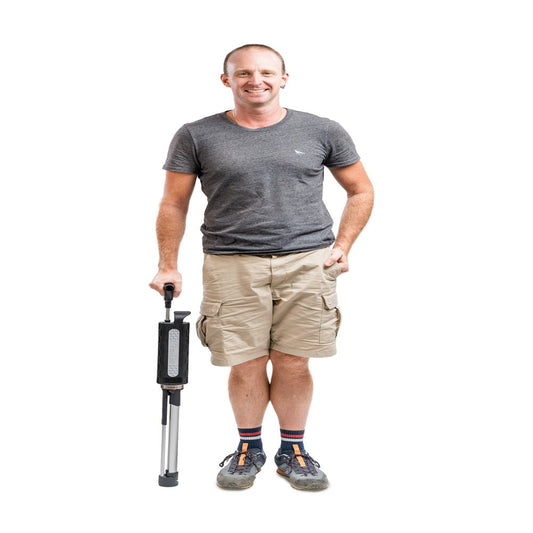 Ta-Da Chair Series 2, Portable Hiking Stick or Walking Cane Seat, 36.2"H, Black