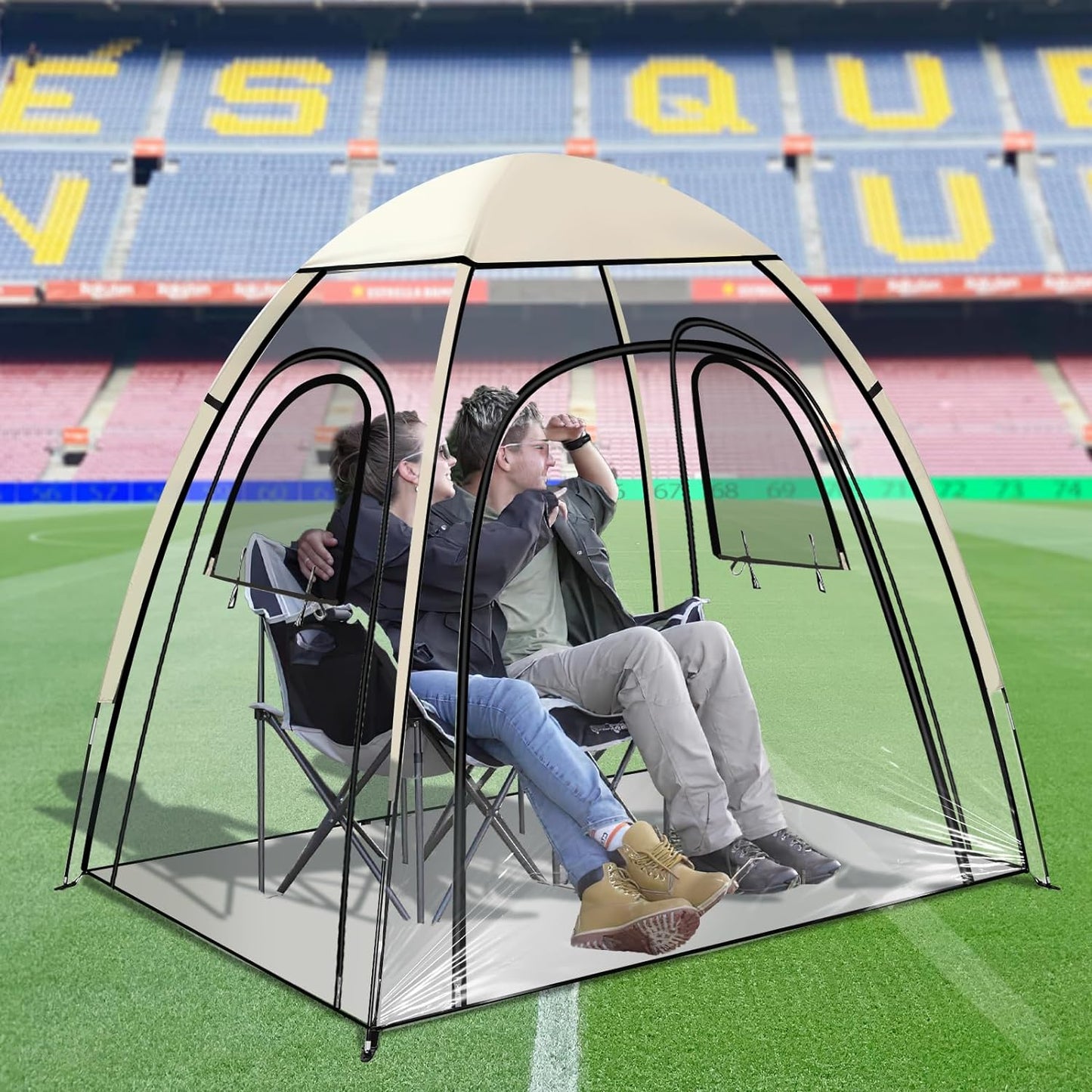 Sports Tent - Large 2 Persons Clear Waterproof Tent, Outdoor Two Parents Sport Pods Tents, All Weather Shelter for Soccer, Baseball, and Other Outdoor Events