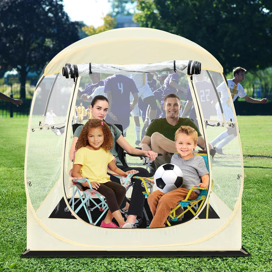 Instant Pop-up Bubble Tent Shelter - with 3 Ventilation Ports and Removable Top Cover and -540°Panoramic Sport Tent Perfect for Outdoor Activities - Ideal for 1-6 People