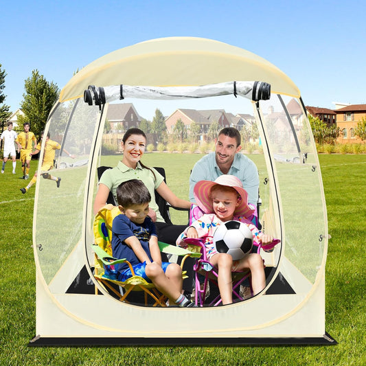 Eapele Sports Tent - Instant Pop-Up Shelter with Removable Roof, Windproof and Rainproof Tent for 1-6 People - Outdoor Clear View Bubble Tent - Perfect for Outdoor Enthusiasts